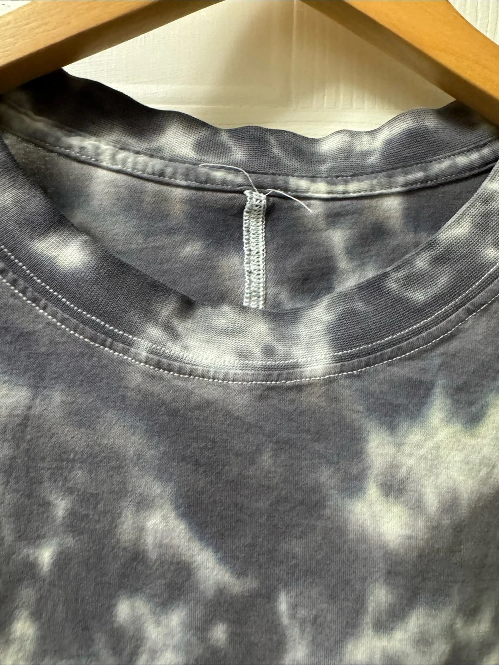 lululemon athletica Black and White Tie-Dye Crewneck Tee